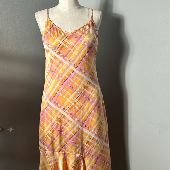 Women’s Inwear Copenhagen 1969 Slip on Yellow Check Sleeveless Dress size US 8 - Picture 5 of 13